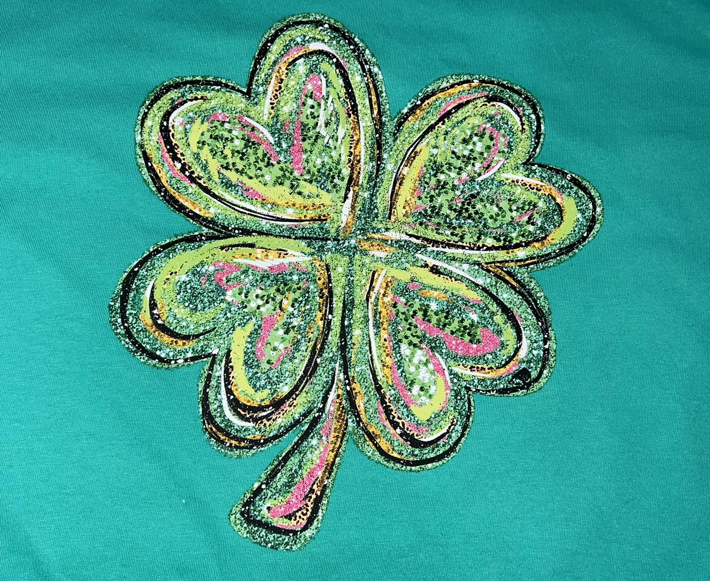 Glitter Painted Shamrock