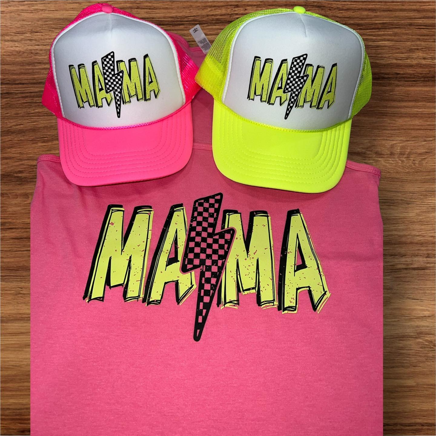 MAMA Checkered Lightning Bolt