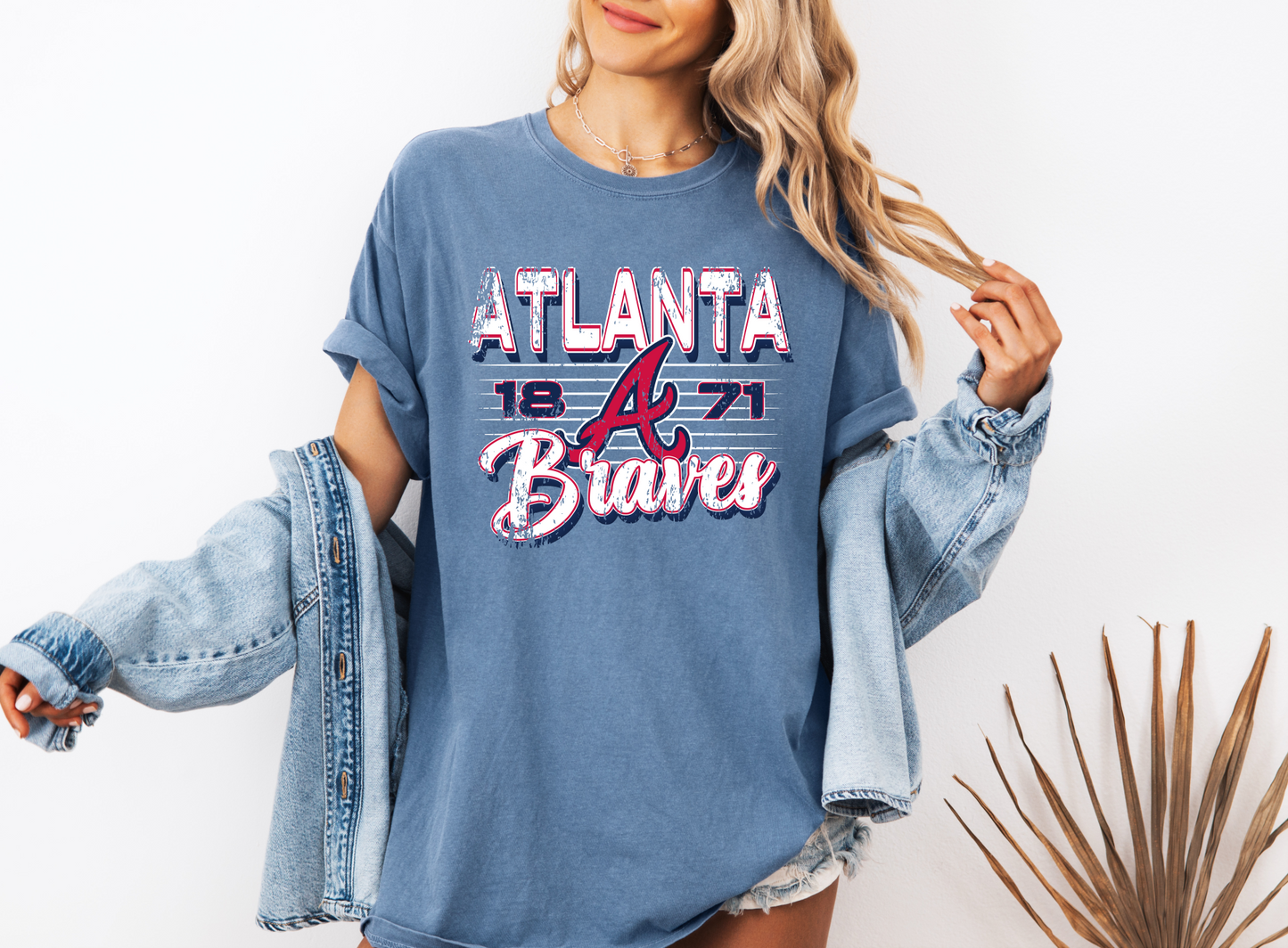 Atlanta Braves Distressed Lines