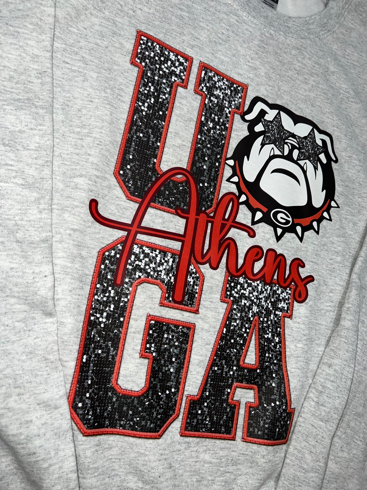 Faux UGA Athens Bulldog Sweatshirt