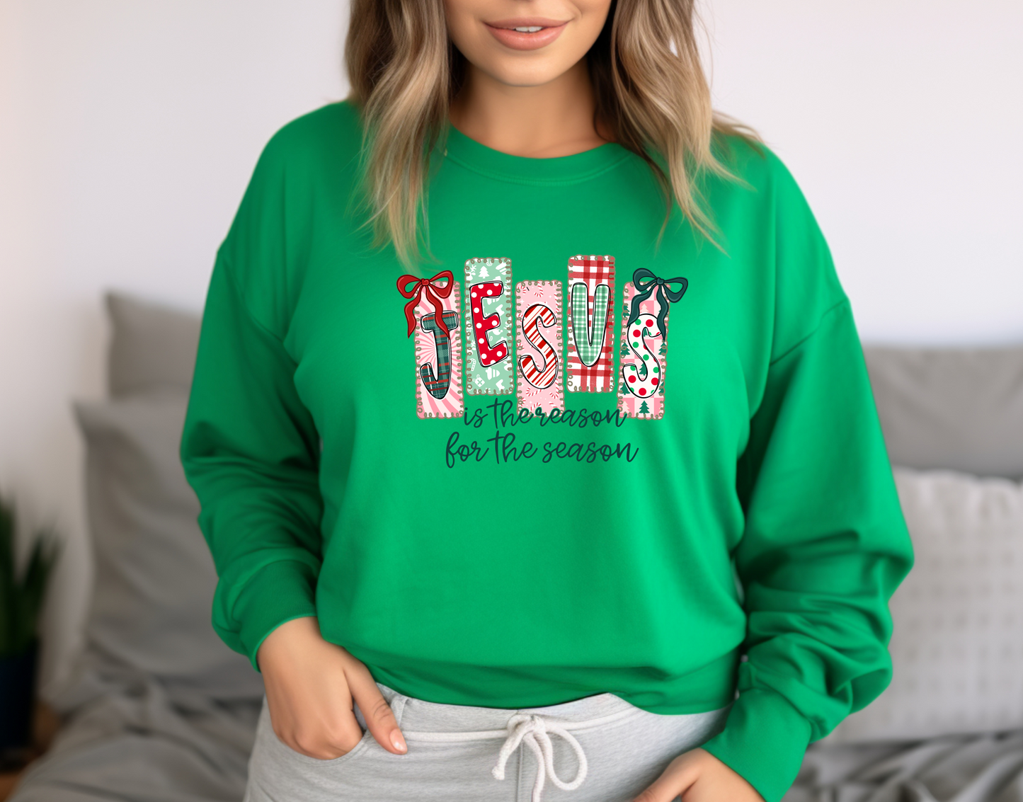 Jesus Is The Reason For The Season Stamps Sweatshirt