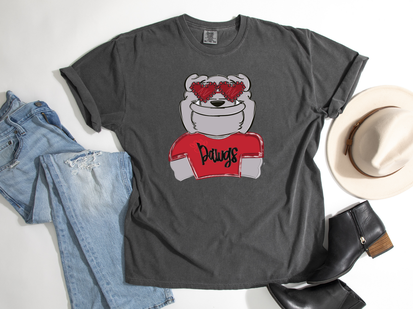 Preppy Drawn Georgia Bulldog