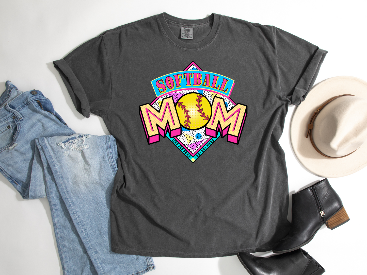Retro Softball Mom
