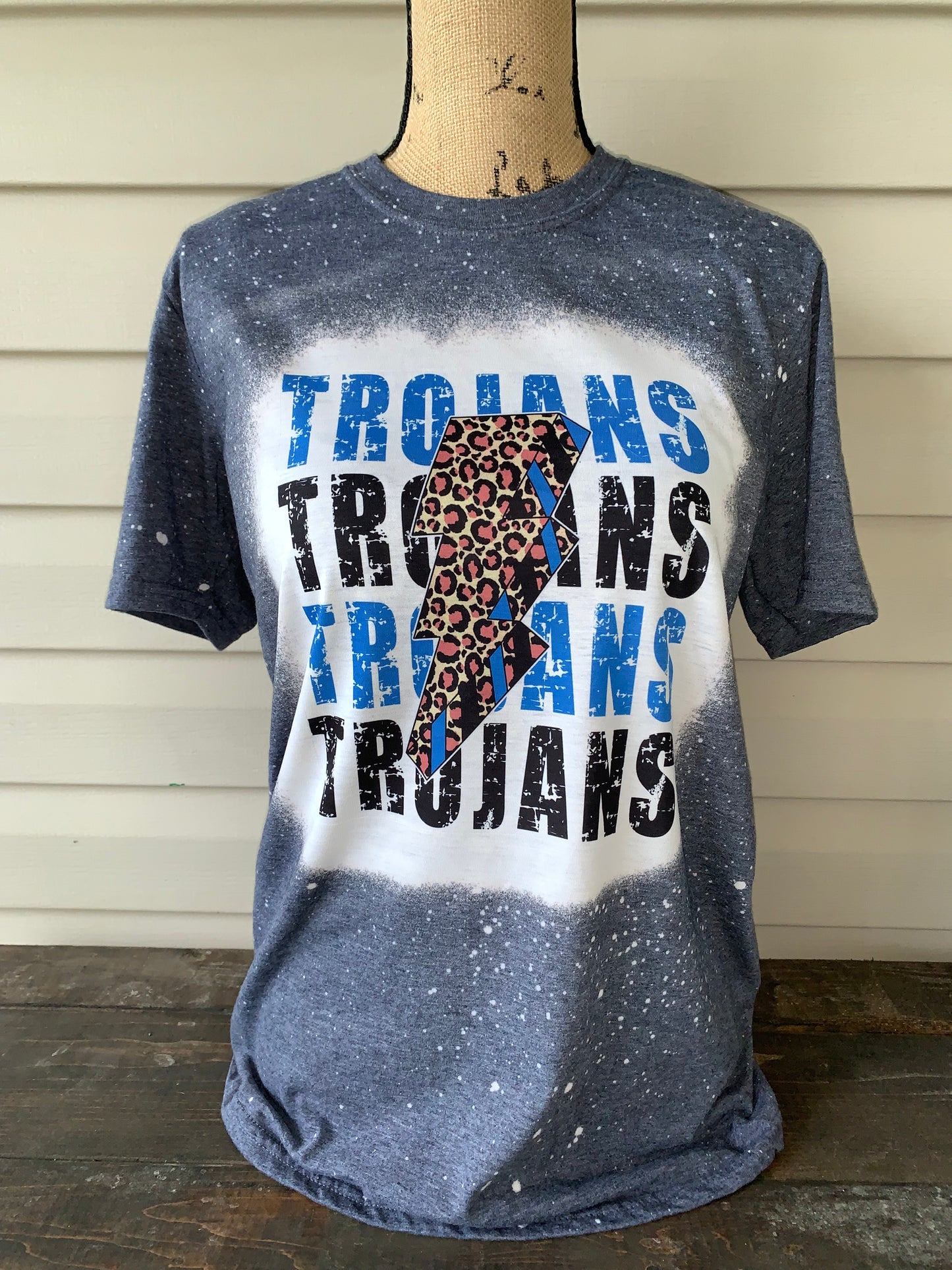 Trojans - Lightning Bolt -BLEACHED