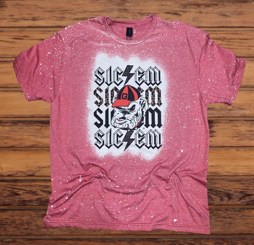 Sic 'Em Bulldog Ripple BLEACHED