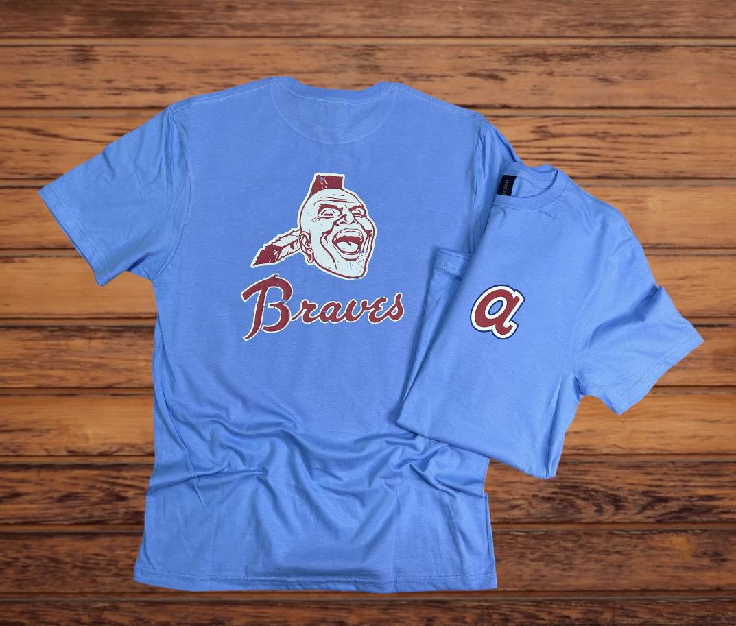 Old School Braves Logo w/ Indian Back
