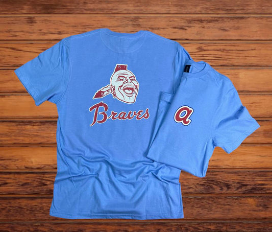 Old School Braves Logo w/ Indian Back