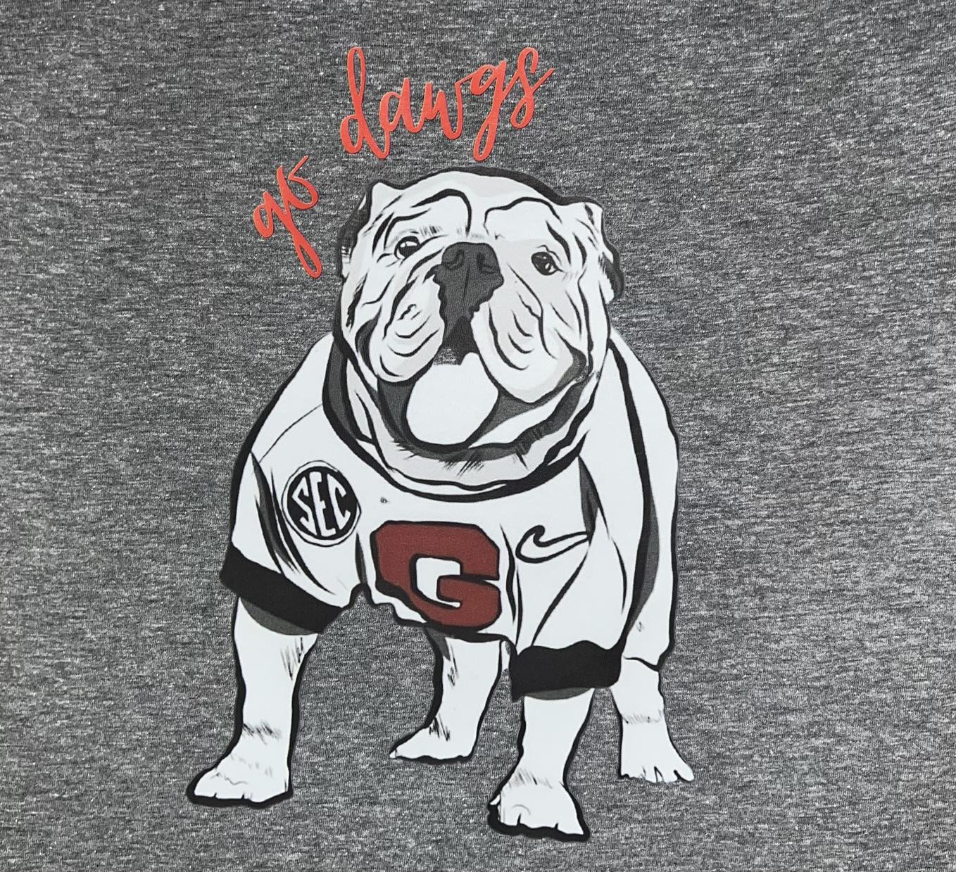 Go Dawgs - Drawn Bulldog