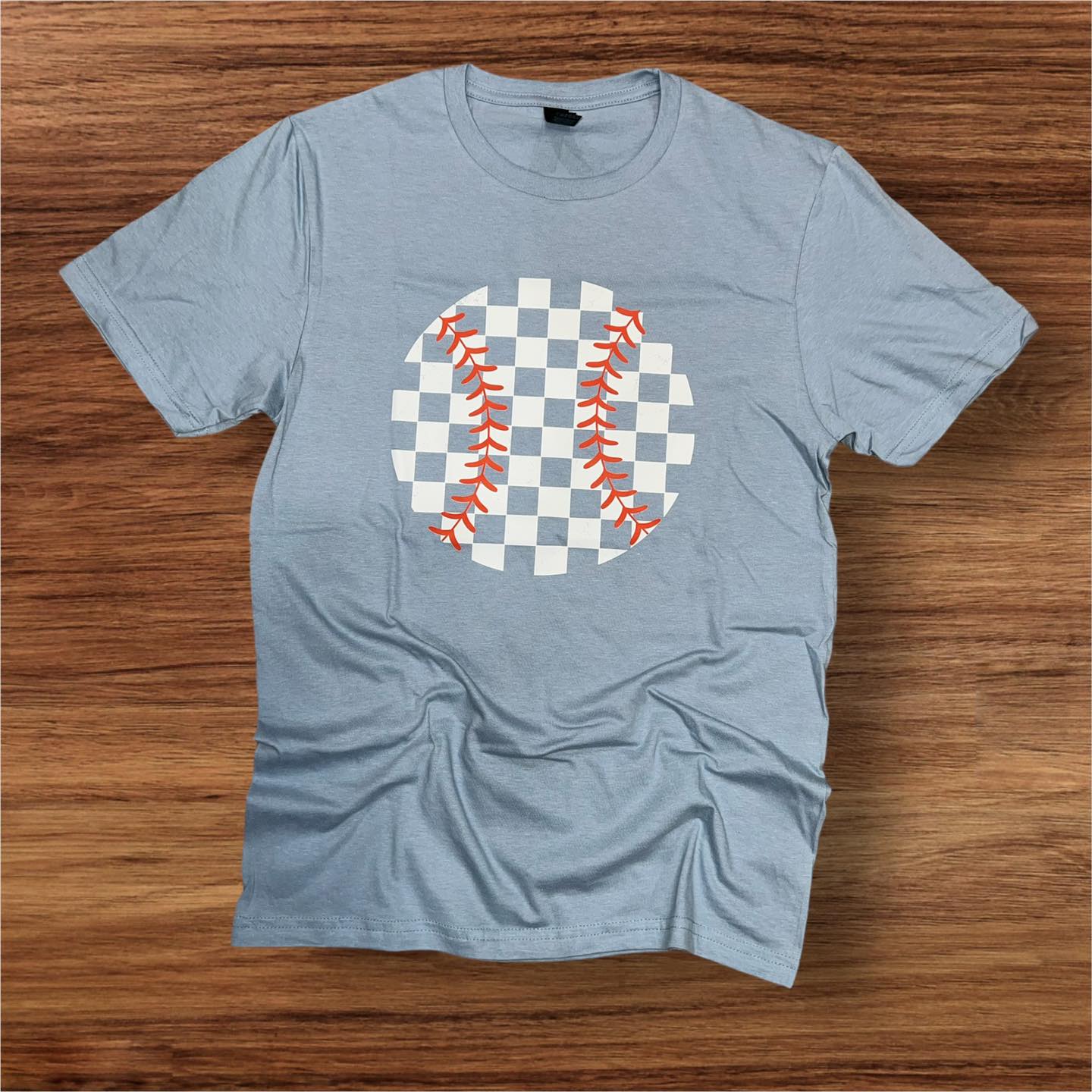 Blue Checkered Baseball