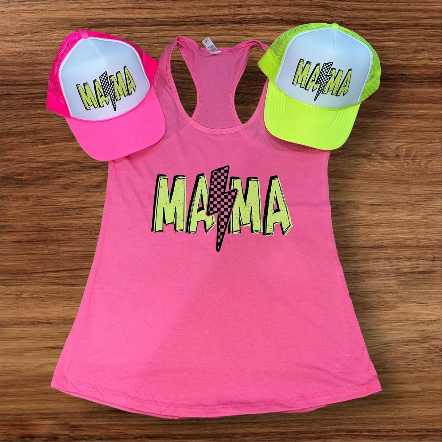 MAMA Checkered Lightning Bolt