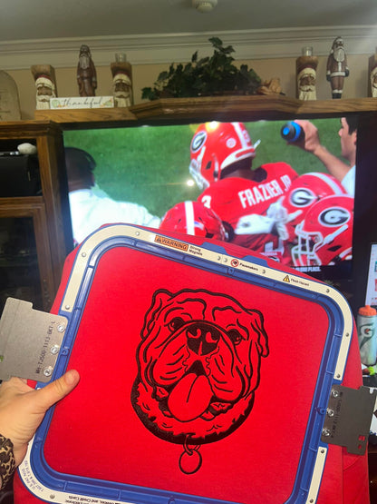 Georgia Bulldog Mascot Embroidered Sweatshirt