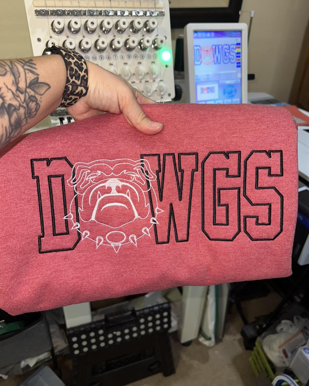 Dawgs Mascot Embroidered Sweatshirt
