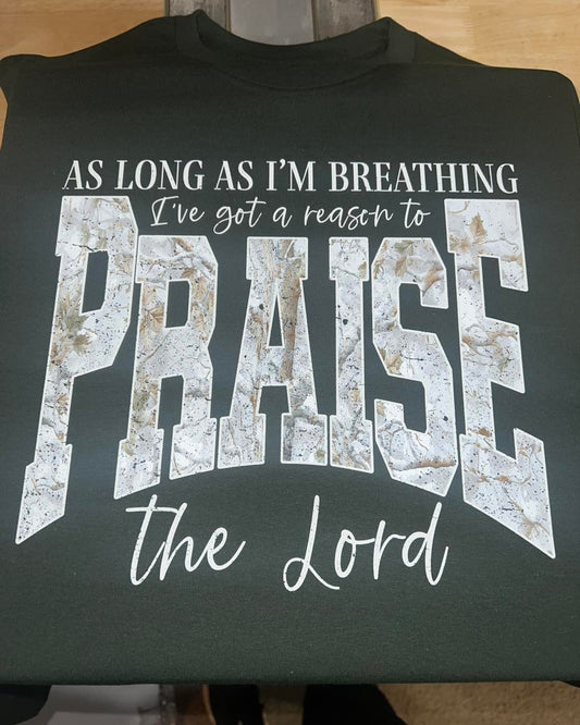 As Long As I'm Breathing I've Got A Reason To Praise The Lord - Bow Long Sleeve