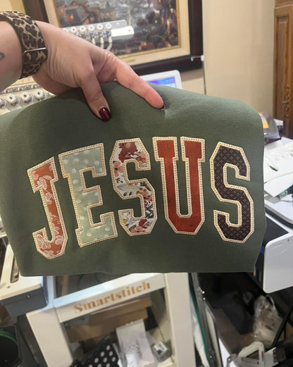 Jesus Applique Embroidered Sweatshirts