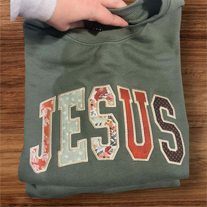 Jesus Applique Embroidered Sweatshirts