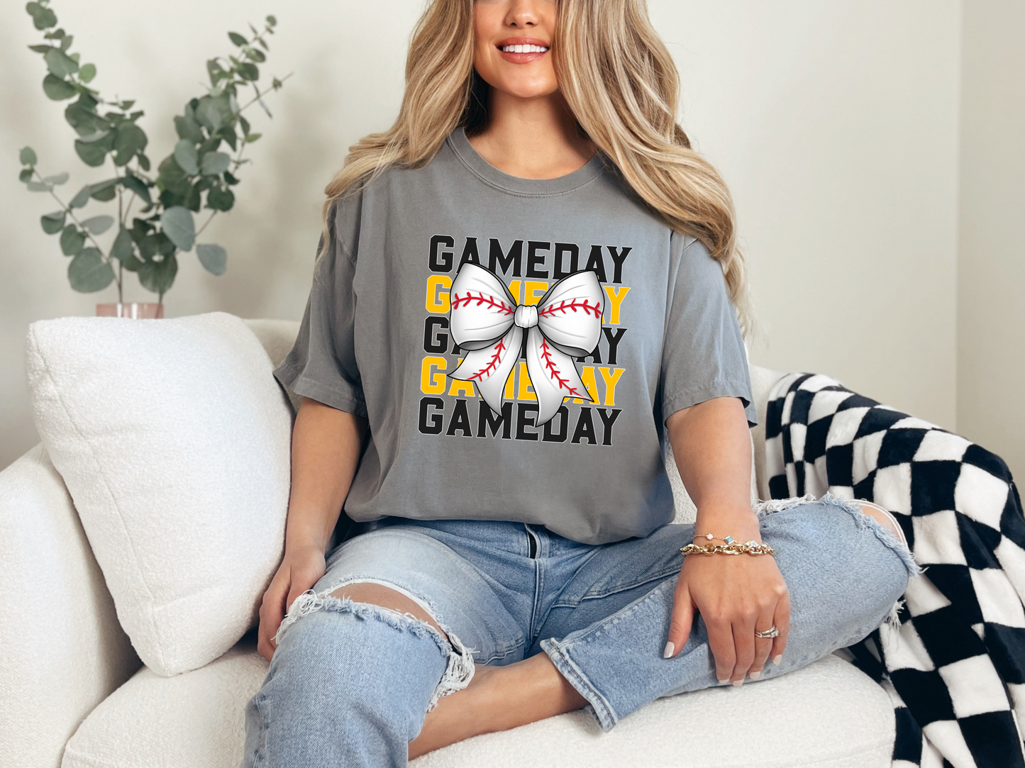 Baseball Game Day -Black/Gold