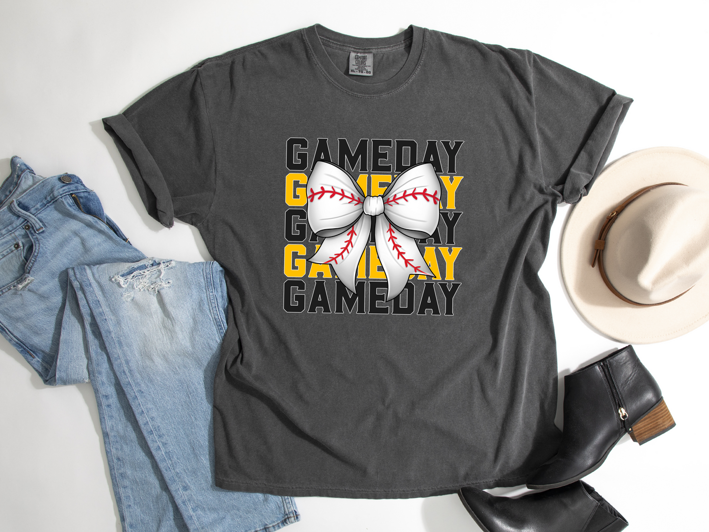 Baseball Game Day -Black/Gold