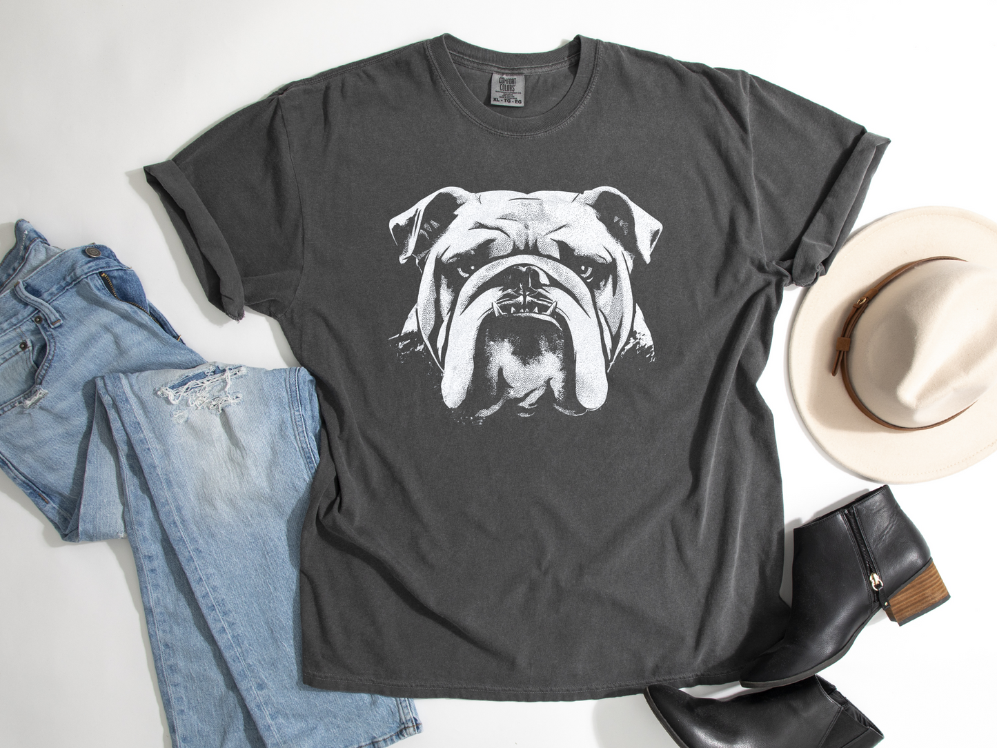 Bulldog Black/White Head