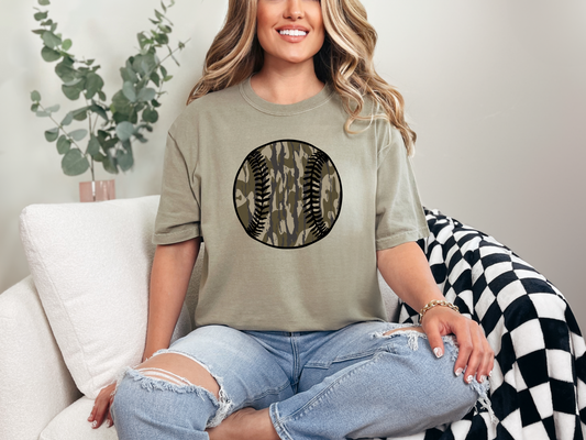 Camo Baseball Khaki Tee