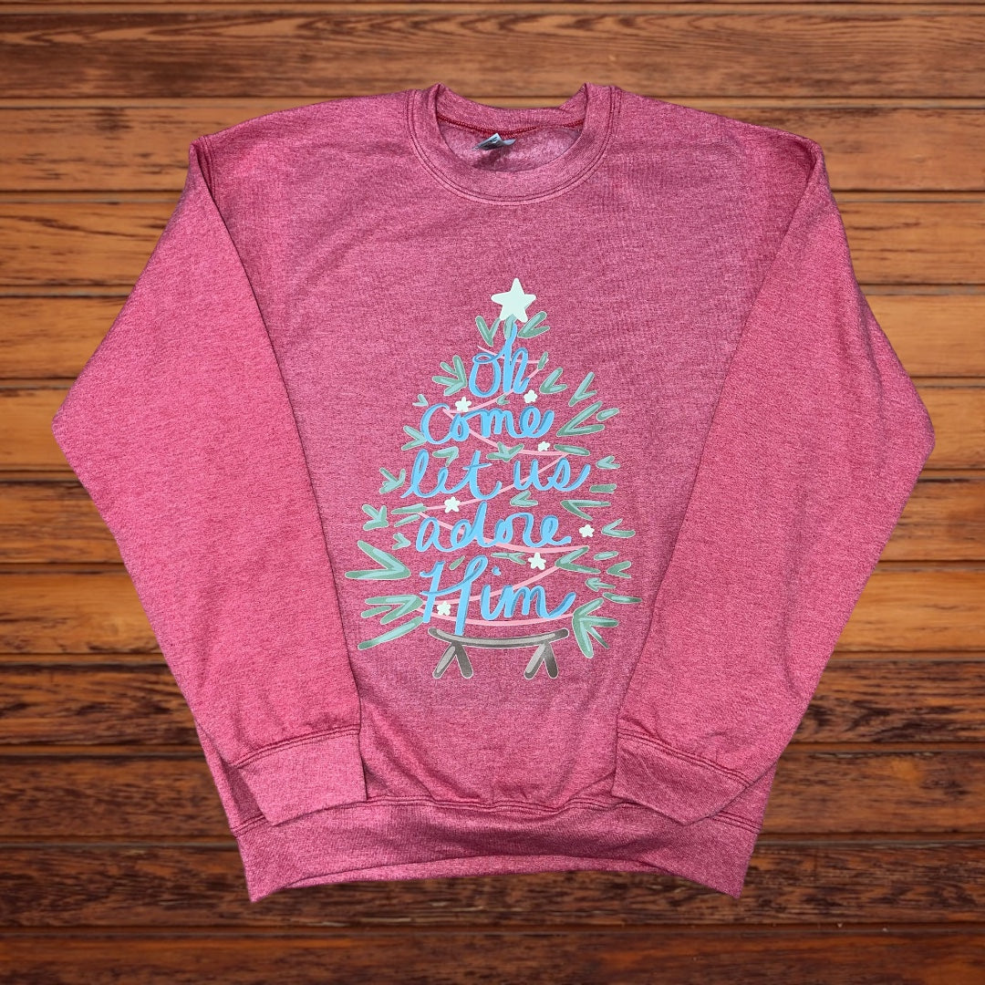 Oh Come Let Us Adore Him Sweatshirt