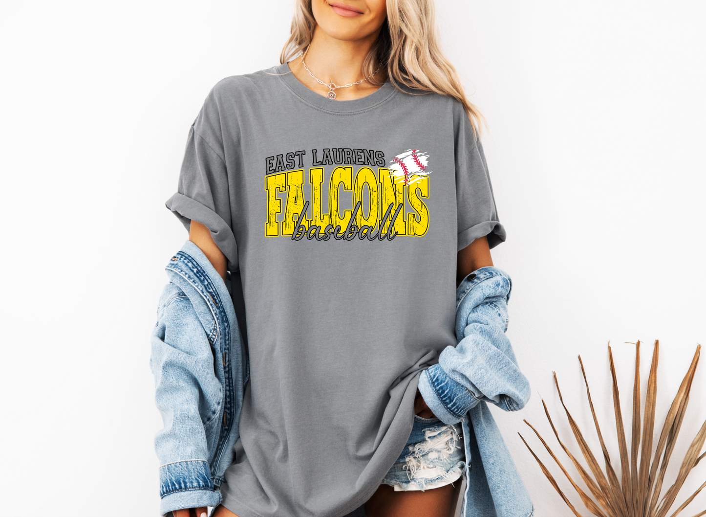 EL Falcons Baseball Distressed