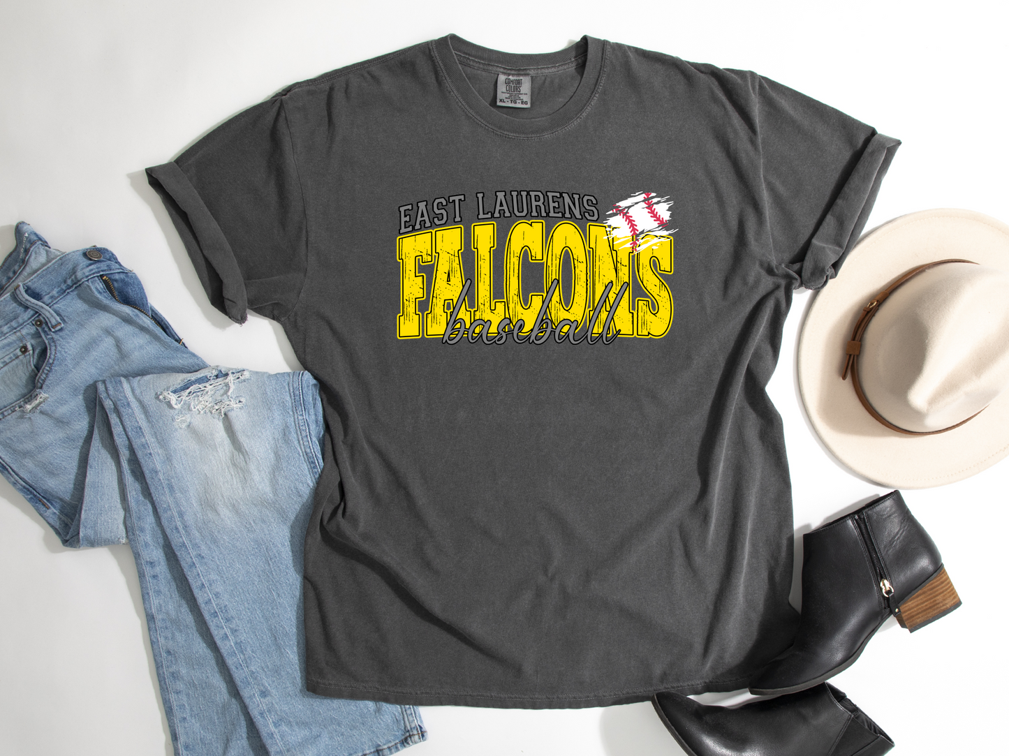 EL Falcons Baseball Distressed