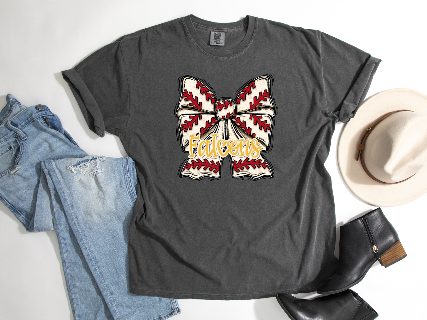 Falcons - Baseball Bow Coquette