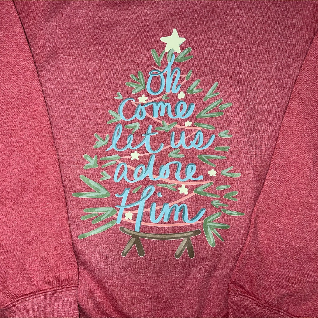 Oh Come Let Us Adore Him Sweatshirt