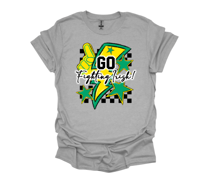 Retro Checked Lightning Bolt Spirit Tee