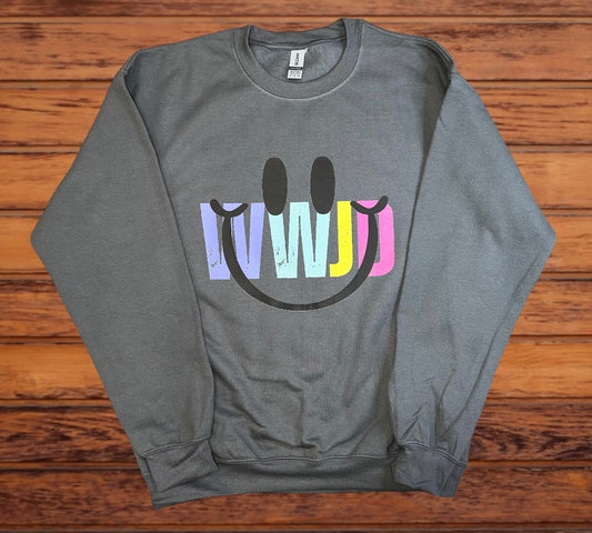 WWJD Smiley Sweatshirt