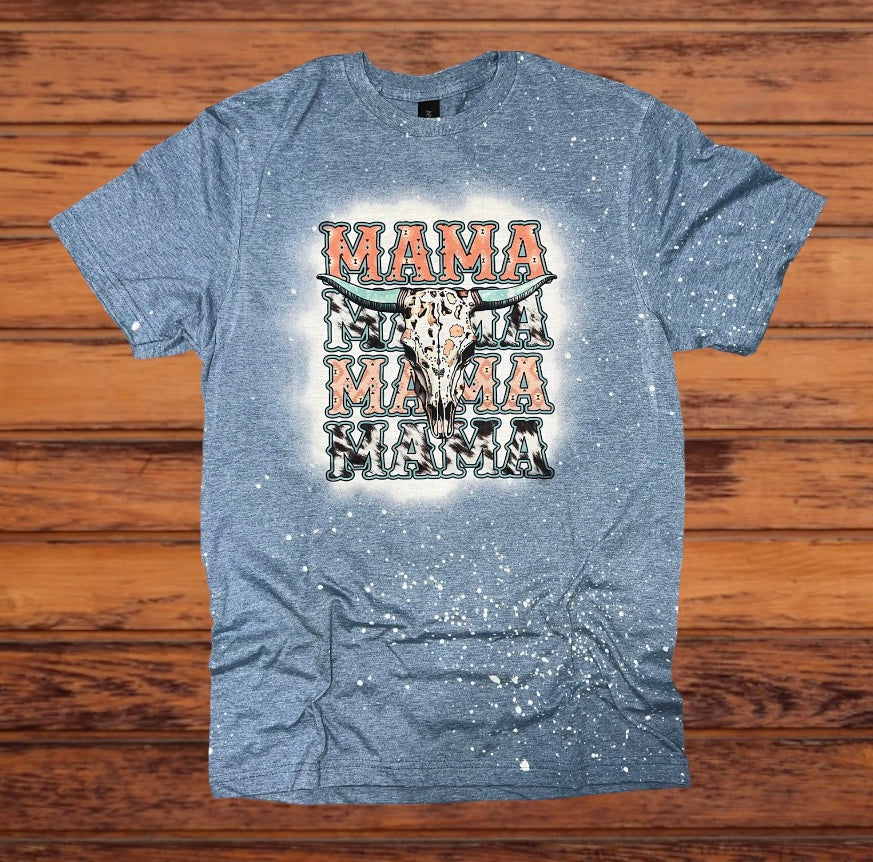 Western Mama Bull Skull - BLEACHED