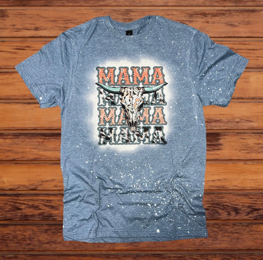 Western Mama Bull Skull - BLEACHED