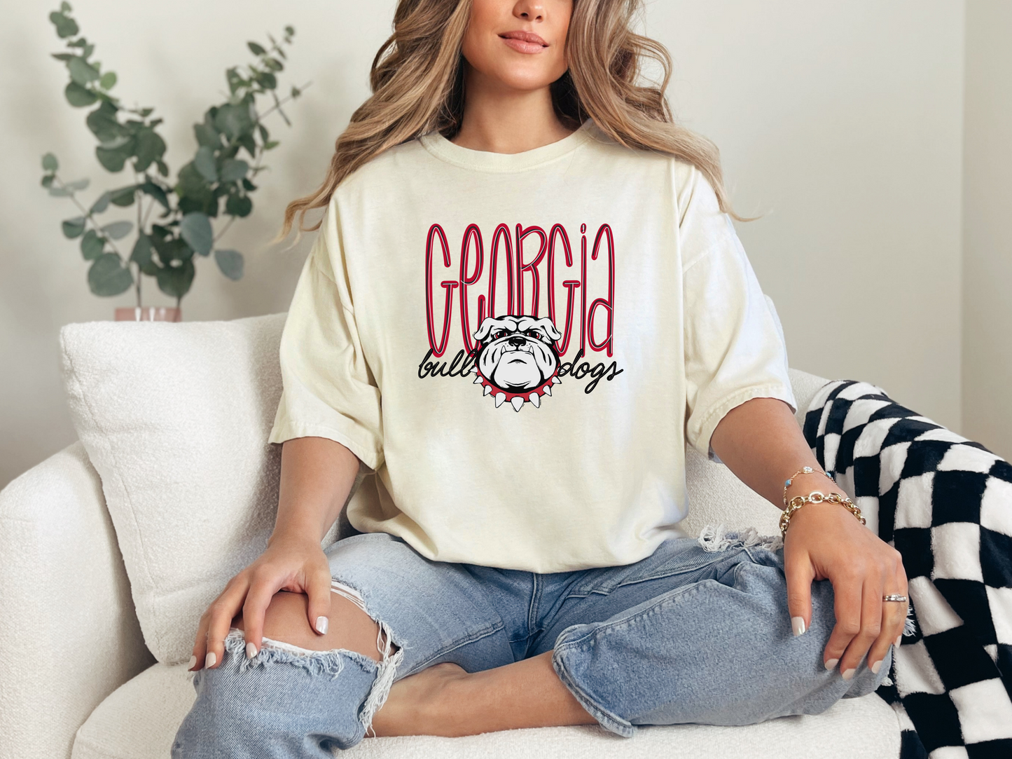 Georgia Bulldog Hand Drawn