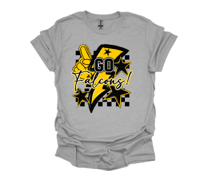 Retro Checked Lightning Bolt Spirit Tee