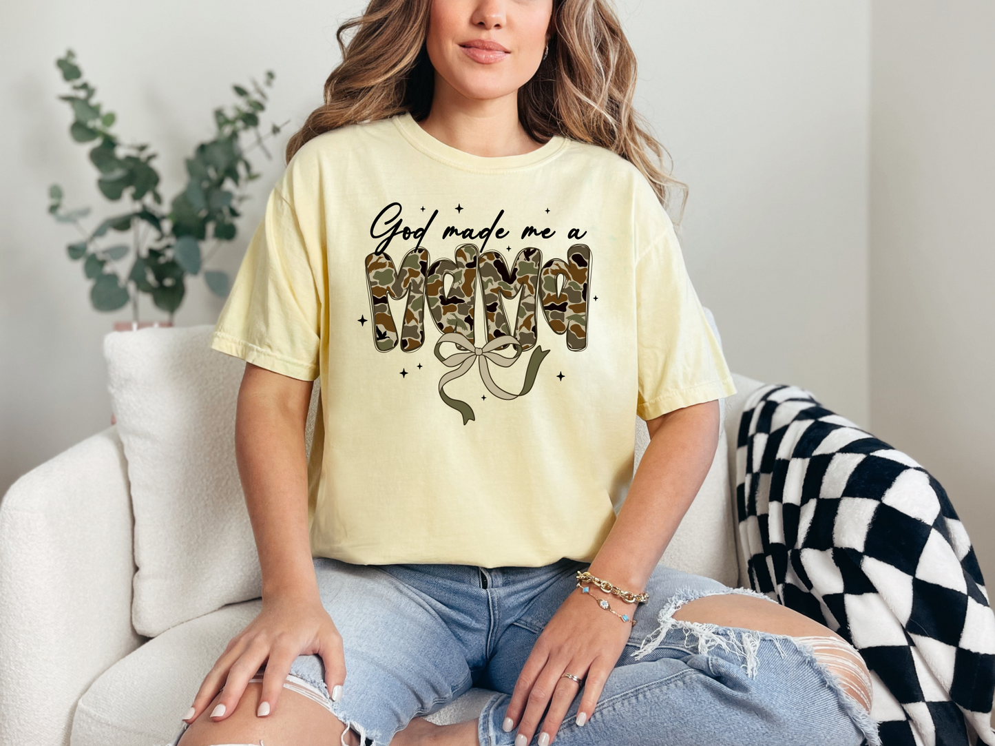 God Made Me A Mama - Camo