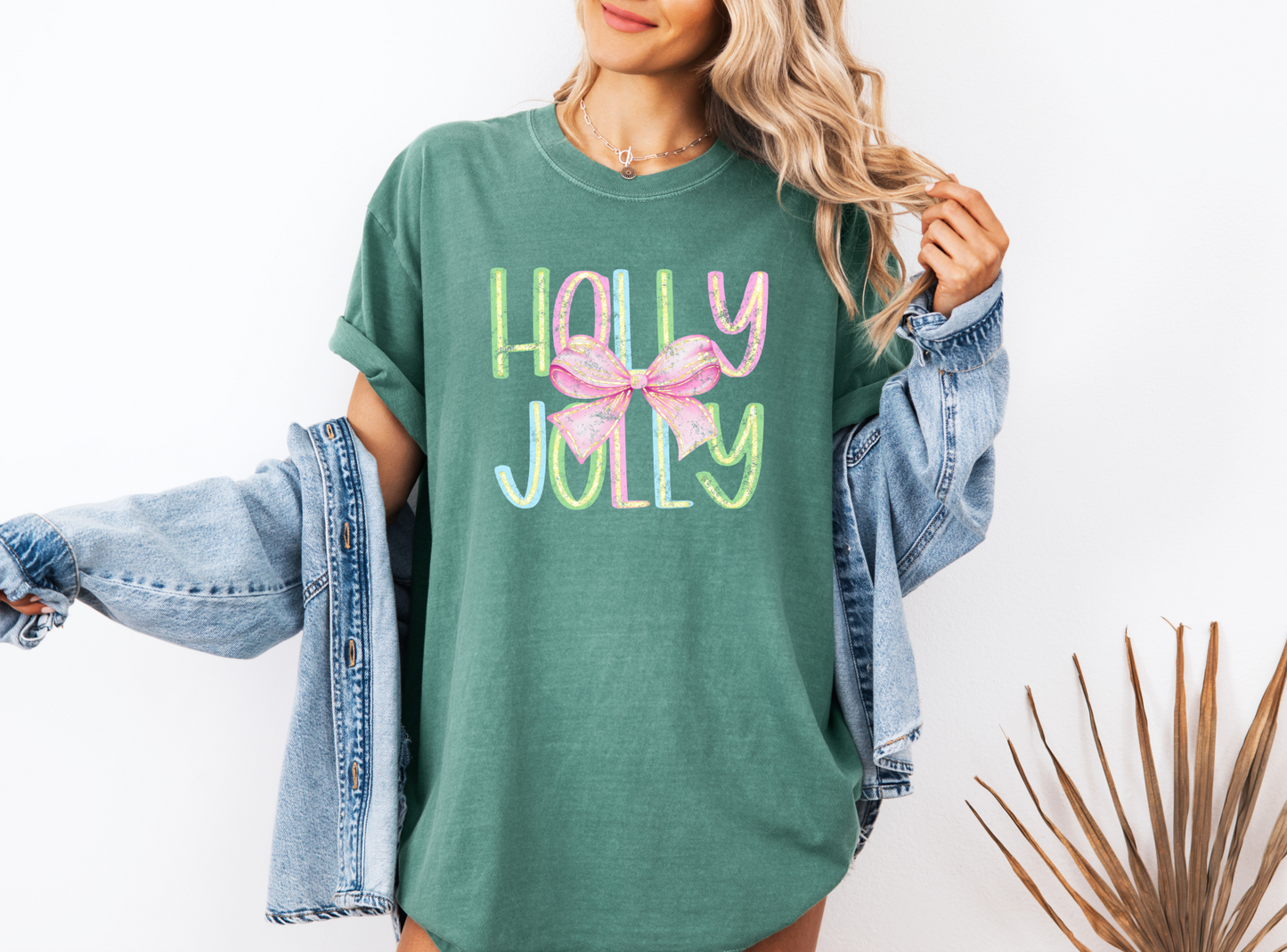 Holly Jolly Bow Distressed