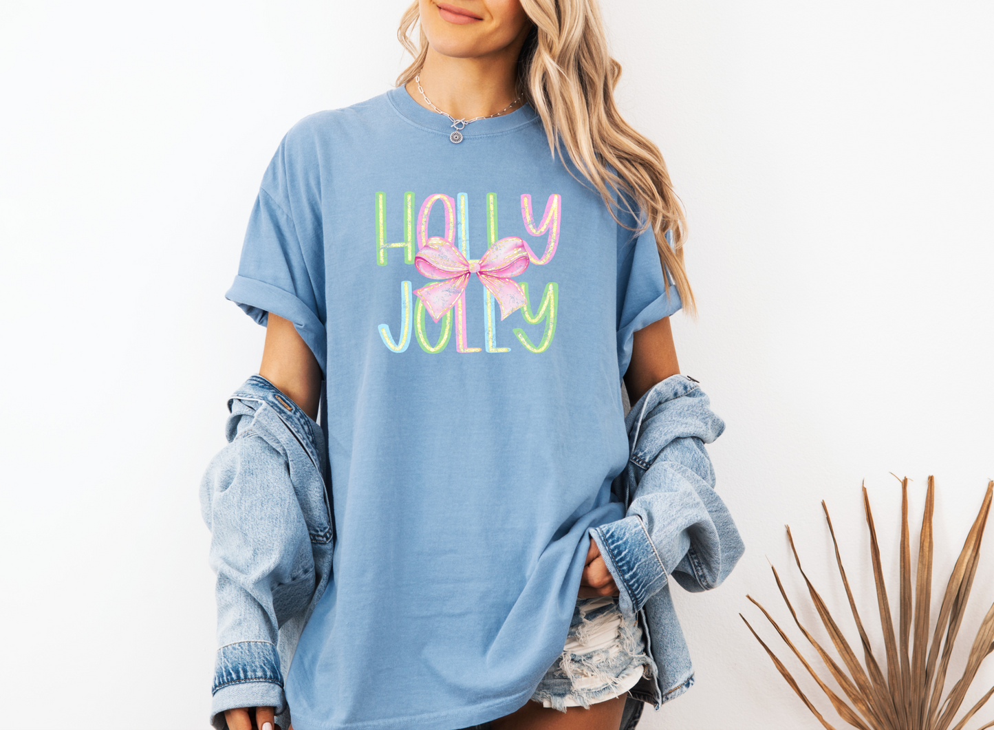 Holly Jolly Bow Distressed
