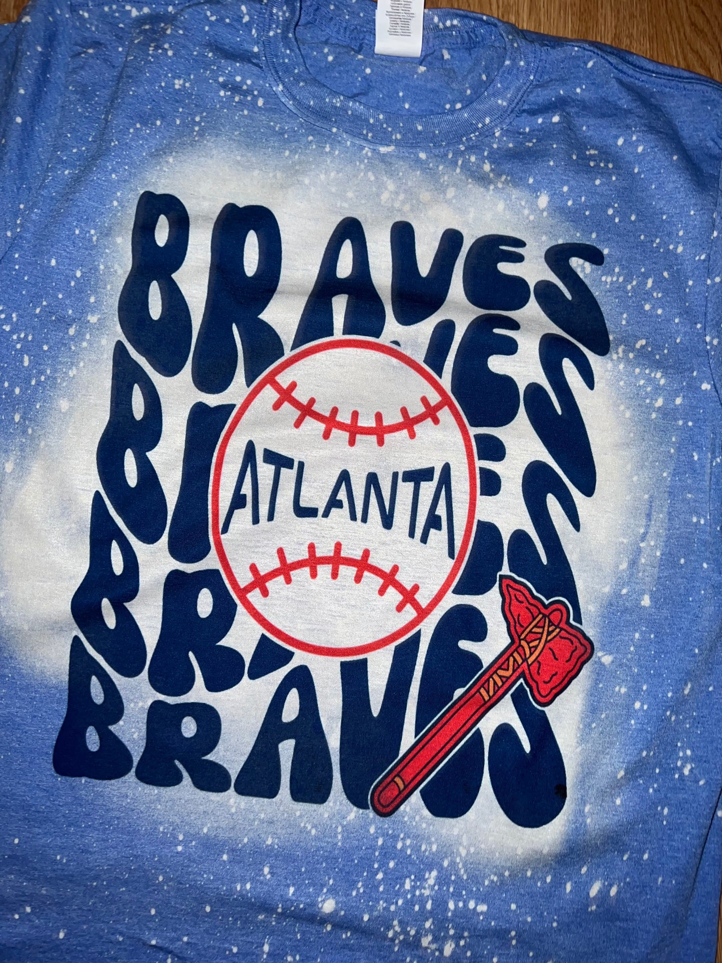 Braves Atlanta Baseball BLEACHED