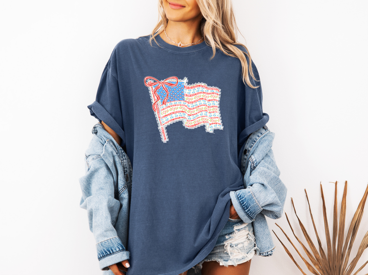 Lace Floral American Flag