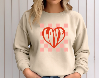 Checkered LOVE Sweatshirt