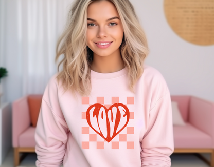 Checkered LOVE Sweatshirt