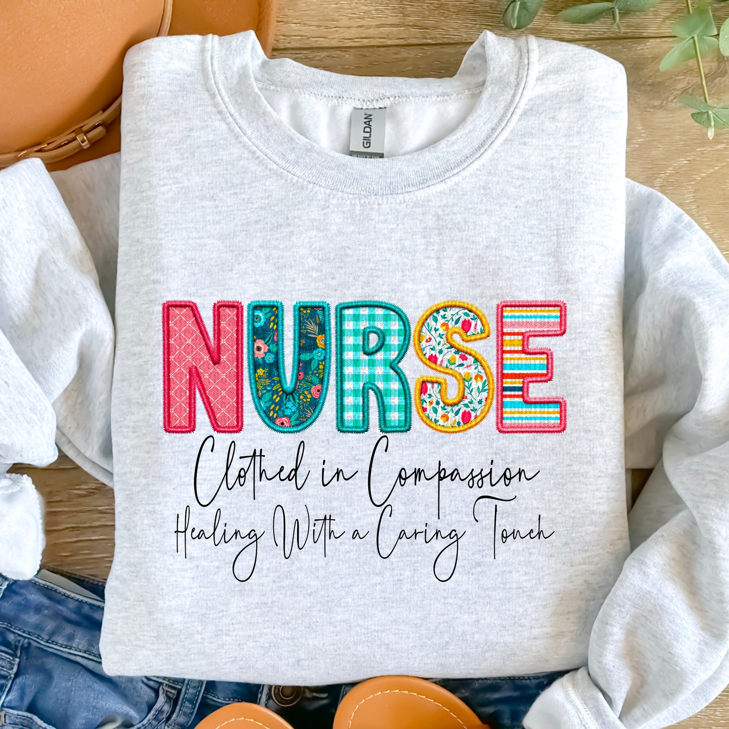 NURSE Clothed In Compassion Sweatshirt