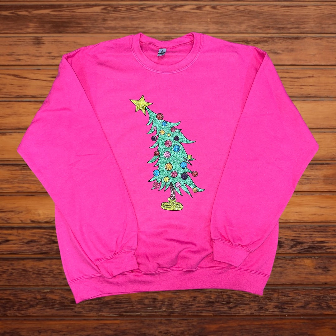 Sparkly Grinch Tree Sweatshirt