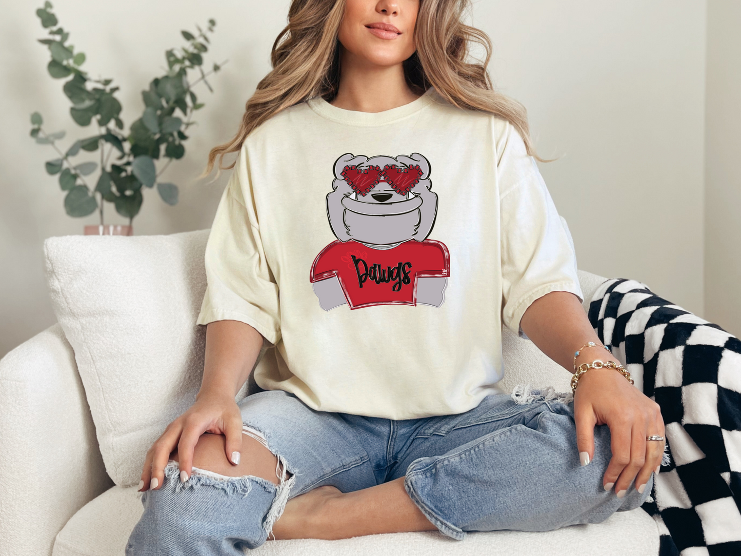 Preppy Drawn Georgia Bulldog