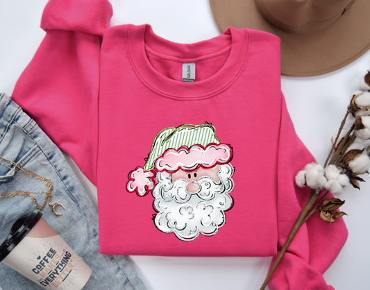 Santa Red/Green Hat Sweatashirt
