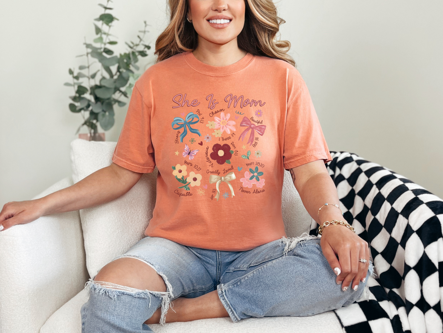 She Is Mom Religious Doodle