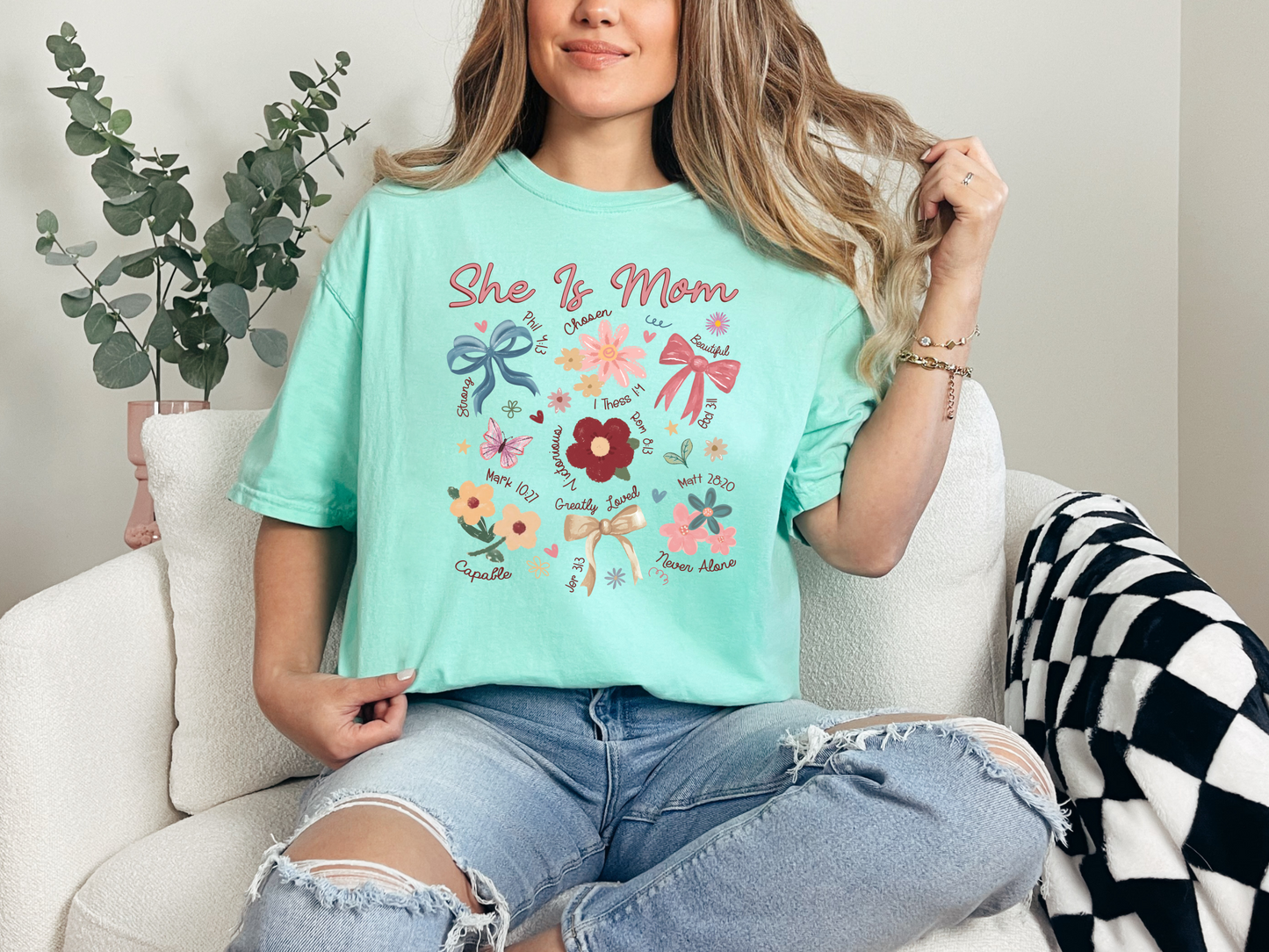 She Is Mom Religious Doodle