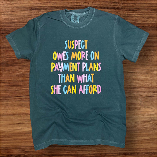 Suspect Owes More On Payment Plans Than What She Can Afford