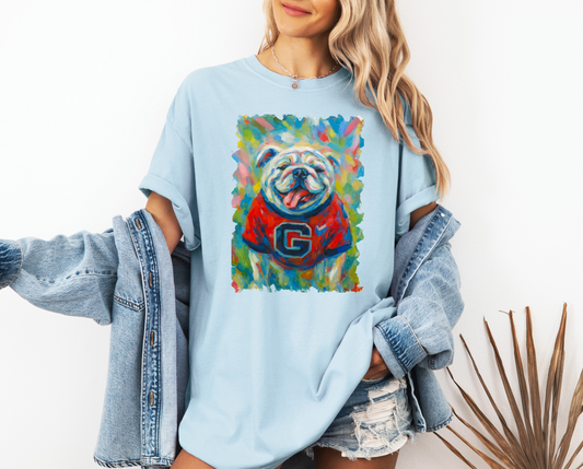 Watercolor Georgia Bulldog