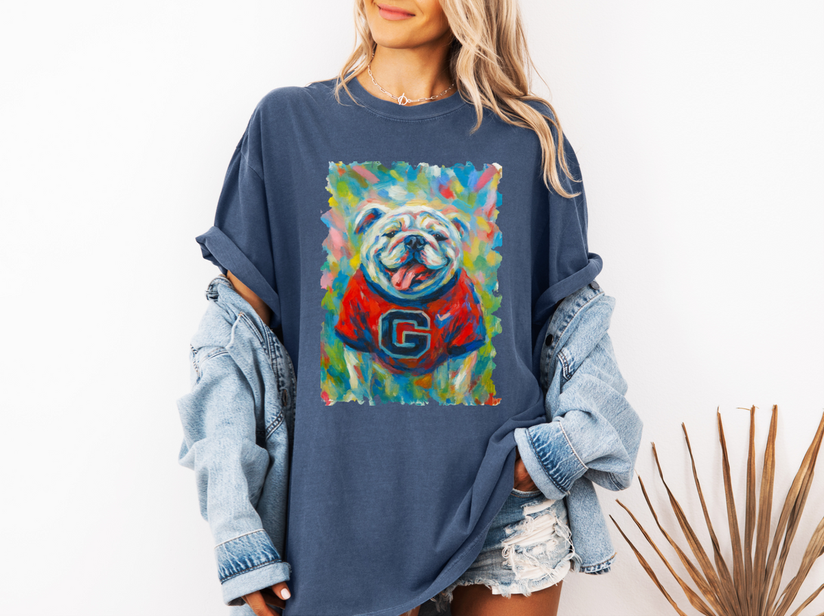 Watercolor Georgia Bulldog